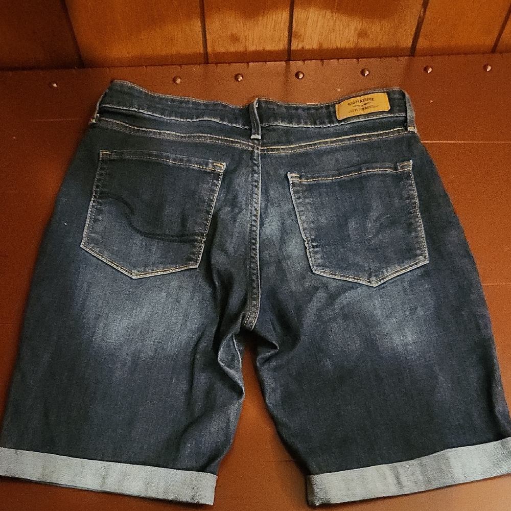 Signature by Levi Strauss Women's Dark Blue Jean Shorts